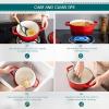 vancasso Enameled Cast Iron Dutch Oven, 9.3 Quart Dutch Oven Pot with Lid, Oval Dutch Oven Cast Iron Pot with Non Stick Coating for Bread Baking, Light Blue(Red)