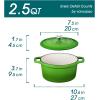 vancasso Enameled Cast Iron Dutch Oven, 9.3 Quart Dutch Oven Pot with Lid, Oval Dutch Oven Cast Iron Pot with Non Stick Coating for Bread Baking, Light Blue(Green)