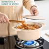 vancasso Enameled Cast Iron Dutch Oven, 9.3 Quart Dutch Oven Pot with Lid, Oval Dutch Oven Cast Iron Pot with Non Stick Coating for Bread Baking, Light Blue(Cream)