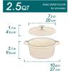 vancasso Enameled Cast Iron Dutch Oven, 9.3 Quart Dutch Oven Pot with Lid, Oval Dutch Oven Cast Iron Pot with Non Stick Coating for Bread Baking, Light Blue(Cream)