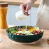 vancasso Large Serving Bowls, 78 Oz Extra Large Salad Bowls Set of 2, Bohemian Decorative Bowls for Salad, Fruit, Pasta and Dinner, Serving Dishes Set for Party, Dishwasher & Microwave Safe－Red(Green)