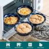 vancasso Mini Pie Pans Set of 6, 5.2 inch Ceramic Small Pie Plate for Baking, Shallow Ramekins Mini Pie Dish with Ruffled Edge for Chicken Pot Pie, Cake, Quiche, Tart, Cream Colored(Blue)