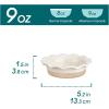 vancasso Mini Pie Pans Set of 6, 5.2 inch Ceramic Small Pie Plate for Baking, Shallow Ramekins Mini Pie Dish with Ruffled Edge for Chicken Pot Pie, Cake, Quiche, Tart, Cream Colored(Cream)
