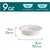vancasso Mini Pie Pans Set of 6, 5.2 inch Ceramic Small Pie Plate for Baking, Shallow Ramekins Mini Pie Dish with Ruffled Edge for Chicken Pot Pie, Cake, Quiche, Tart, Cream Colored(White)