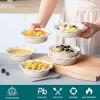 vancasso Mini Pie Pans Set of 6, 5.2 inch Ceramic Small Pie Plate for Baking, Shallow Ramekins Mini Pie Dish with Ruffled Edge for Chicken Pot Pie, Cake, Quiche, Tart, Cream Colored(Cream)