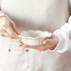 vancasso Mini Pie Pans Set of 6, 5.2 inch Ceramic Small Pie Plate for Baking, Shallow Ramekins Mini Pie Dish with Ruffled Edge for Chicken Pot Pie, Cake, Quiche, Tart, Cream Colored(White)