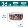 vancasso Mixing Bowls with Lids Set of 4, Ceramic Nesting Bowls Serving Bowl for Food Storage, Microwave and Dishwasher Safe, 60/36/20/10 OZ, Series SIMI(Bohemian)