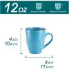 vancasso Moda Ceramic Coffee Mug Set for Cappuccino, Latte, Tea, Microwave and Dishwasher, Assorted Colors 1.7-355ml