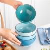 vancasso Navia Dinnerware Sets, Stoneware Plates and Bowls Sets, Dinner Salad Dessert Plates and Cereal Bowls Set, Dishes Set for 4, Spray Spot Patterned, Multi-Color(Multi-Blue)