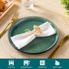 vancasso PLAYA Dinner Plates Set of 6, 10.25 Inch – Ceramic & Stoneware Plates, Microwave & Oven Safe, Trendy Green Tableware for Modern Dining, Durable Dishwasher Safe Design(Green)