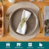 vancasso PLAYA Dinner Plates Set of 6, 10.25 Inch – Ceramic & Stoneware Plates, Microwave & Oven Safe, Trendy Green Tableware for Modern Dining, Durable Dishwasher Safe Design(Brown)