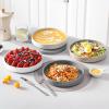 vancasso Pasta Bowls, Ceramic Salad Bowls of 4, 34 oz Large Wide Serving Bowls for Kitchen and Eating, Dishwasher & Microwave Safe Soup Bowls, Pasta Plates, Assorted Colors