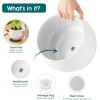 vancasso Plant Pots, 7.3 + 9.6 + 11.6 inch, Set of 3, Ceramic Garden Planters Indoor Flower Pot, White(White)
