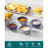 vancasso SELENE Ceramic 2.7 Oz Mini Dipping Bowls Set of 6, 3 Inch Small Dip Bowls for Sauce, Soy Sauce, Sushi, Condiments & Side Dishes, Microwave & Dishwasher Safe, Vintage Blue