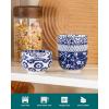 vancasso SELENE Ceramic 2.7 Oz Mini Dipping Bowls Set of 6, 3 Inch Small Dip Bowls for Sauce, Soy Sauce, Sushi, Condiments & Side Dishes, Microwave & Dishwasher Safe, Vintage Blue