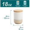 vancasso Sabine Ceramic Canister Set with Airtight Wood Lids – 3-Piece Kitchen Storage for Flour, Sugar, Coffee, Tea & Spices – Modern Countertop Decor(4 x 18 OZ)