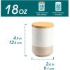 vancasso Sabine Ceramic Canister Set with Airtight Wood Lids – 3-Piece Kitchen Storage for Flour, Sugar, Coffee, Tea & Spices – Modern Countertop Decor(18 OZ)