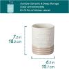vancasso Sabine Utensil Holder, 7.2″ Large Utensil Crock for Kitchen Counter, Ceramic Utensil Crock Storage, Matte Cream-Colored Farmhouse Utensil Organizer, Utensil Storage for Home Décor, Gifts(7.2inch)
