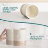 vancasso Sabine Utensil Holder, 7.2″ Large Utensil Crock for Kitchen Counter, Ceramic Utensil Crock Storage, Matte Cream-Colored Farmhouse Utensil Organizer, Utensil Storage for Home Décor, Gifts(7.2inch)