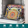 vancasso Serving Platters Set of 3, 16″/14″/12″ Inch Rectangular Trays – Serving Platter Extra Large, Bohemian Ceramic Serving Dish for Entertaining Food, Microwave & Dishwasher Safe, Colorful(Colorful)