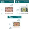 vancasso Serving Platters Set of 3, 16″/14″/12″ Inch Rectangular Trays – Serving Platter Extra Large, Bohemian Ceramic Serving Dish for Entertaining Food, Microwave & Dishwasher Safe, Colorful(Colorful)