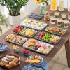 vancasso Serving Platters Set of 3, 16″/14″/12″ Inch Rectangular Trays – Serving Platter Extra Large, Ceramic Serving Dish Microwave & Dishwasher Safe (Vintage Blue B)(Vintage Blue B)