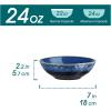 vancasso Starry 24oz Cereal bowls, Set of 4 Porcelain Pasta Bowls Lead-free Soup Bowls, Blue Bowl for Kitchen, Ceramic Bowls for Cereal Soup Oatmeal Salad, Dishwasher & Microwave Safe