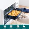 vancasso Starry 3.8 Quart Casserole Baking Dish, large lasagna pan with lid, 9×13 inch Stoneware casserole with lid, Microwave, Dishwasher Safe, Blue(Blue)
