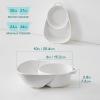vancasso Starry Chip and Dip Bowl, Anti-Soggy Cereal Bowl, Soup and Sandwich Plate Combo, Breakfast Powls, Divided Snack Bowls, 2 Pack(White)(White)
