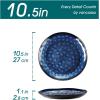 vancasso Starry Dinner Plates, 10.5 Inch Ceramic Plates, Microwave, Oven and Dishwasher Safe Plates Set of 4, Modern Dinnerware Dishes Set&Scratch Resistant-Blue