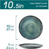 vancasso Starry Dinner Plates, 10.5 Inch Ceramic Plates, Microwave, Oven and Dishwasher Safe Plates Set of 4, Modern Dinnerware Dishes Set&Scratch Resistant-Green
