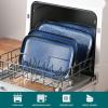 vancasso Stern Serving Platters Set of 4, 11 Inches Rectangular Ceramic Serving Plates, Green Serving Trays for Entertaining(Blue)
