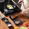 vancasso Stern Spoon Rest for Kitchen, Square Ceramic Spoon Holder for Stove Top, Heat Resistant Utensil Rest for Countertop, Dishwasher Safe, Kiln Blue, 2 Pack(Blue)