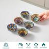 vancasso SIMI 2.7 Oz Ceramic Dipping Bowls Sets of 6, Bohemian Small Bowls for Sauce, 3 Inch Mini Appetizer Plates for Soy Sauce, Sushi, Condiments & Side Dishes, Microwave & Dishwasher Safe