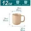 vancasso PLAYA Coffee Mugs Set of 6, 12 oz Coffee Cups Ceramic, Stoneware Mugs with Handle for Latte, Tea, Cappuccino, Milk, Cocoa, Easy Hold & Clean, Microwave & Dishwasher Safe – Brown(Brown)