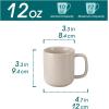 vancasso PLAYA Coffee Mugs Set of 6, 12 oz Coffee Cups Ceramic, Stoneware Mugs with Handle for Latte, Tea, Cappuccino, Milk, Cocoa, Easy Hold & Clean, Microwave & Dishwasher Safe – Brown(Gray)