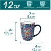 vancasso 12 oz Coffee Mugs Set of 6, Ceramic Mug with Handle, Boho Coffee Cups for Latte, Cappuccino & Hot Chocolate, Dishwasher & Microwave Safe Gift Set, Series SIMI(12 OZ (Set of 6))