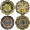vancasso Plates and Bowls Sets,12-Piece Porcelain Dinnerware Set Service for 4, Bohemian Style Dishes Set for 4, Kitchen Dinner Set, Microwave and Dishwasher Safe, Scratch Resistant, Series KRVI(Service for 4 (12 Pcs))
