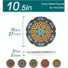vancasso Bohemian Dinner Plates Set of 6, 10.5 Inch Ceramic Kitchen Plates for Dinner, Colorful Printed Dishes for Dining, Microwave & Dishwasher Safe Plate Set, Series KRVI(10.5in)