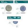 vancasso 24 Pieces Plates and Bowls Set, Bohemian Style Dinnerware Sets Service for 6, Porcelain Boho Dishes Set for Kitchen, Housewaring Gift, Dishwasher and Microwave Safe, Series KRVI(Service for 4 (12 pcs))