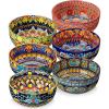 vancasso Cereal Bowls Set of 6, Porcelain Bowls for Eating, 28 oz Colorful Soup Bowls, Bohemian Ceramic Bowls for Salad, Fruit, Pasta, Microwave & Dishwasher Safe Bowls Set