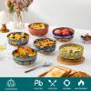vancasso Cereal Bowls Set of 6, Porcelain Bowls for Eating, 28 oz Colorful Soup Bowls, Bohemian Ceramic Bowls for Salad, Fruit, Pasta, Microwave & Dishwasher Safe Bowls Set
