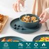 vancasso ZERMATT Dinnerware Set for 8, 24 Pieces Plates and Bowls Sets for Kitchen, Stoneware Dish Set with Scratch Resistant, Dishwasher & Microwave Safe, Blue(Smoky Teal)
